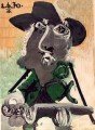 Porträt d homme au chapeau gris 1970 kubistisch